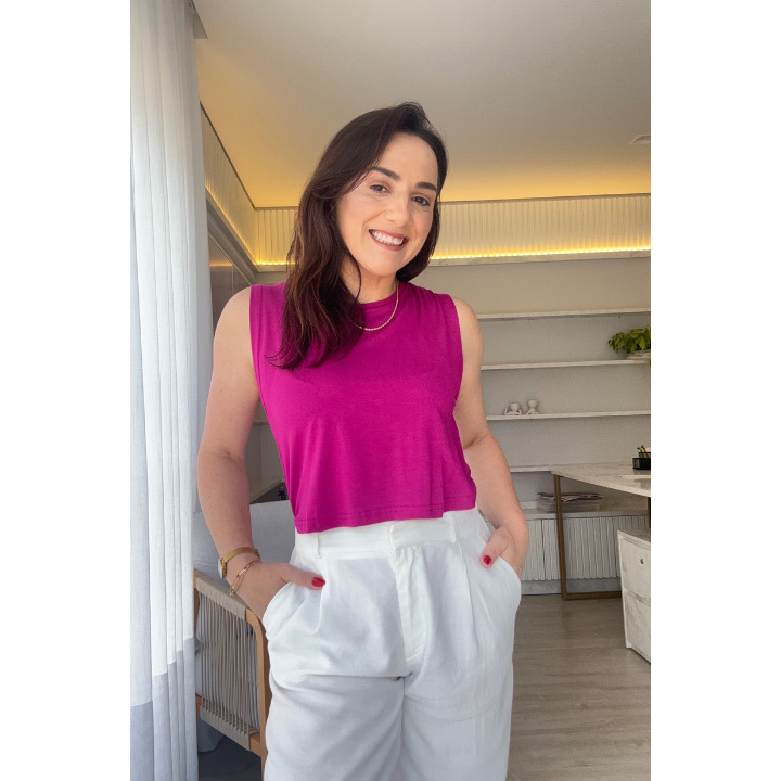 REGATA DE AMAMENTAÇÃO ROSA FUCSIA