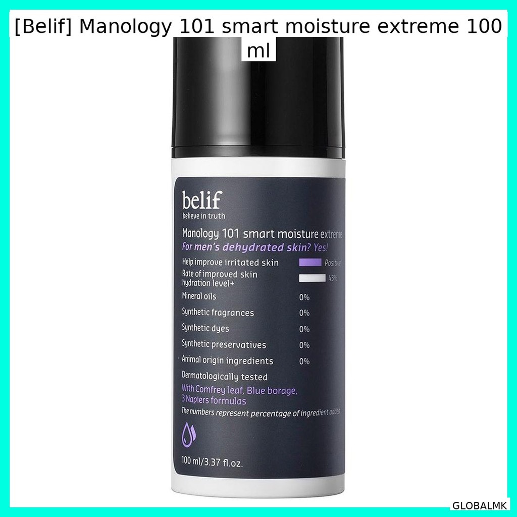 [Belif] Manology 101 Umidade Inteligente Extrema 100 ml/Hidratante Coreano/Hidratação/100 % Autêntico Da GLOBALMK