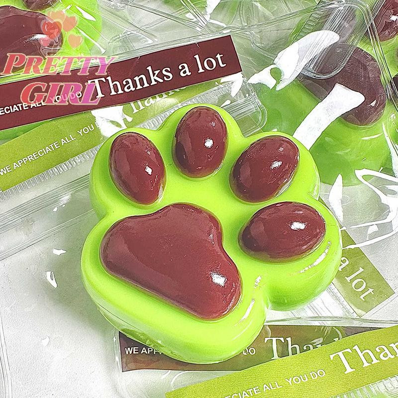 [Pretty ggirl] Kawaii Ultra Soft Silicone Chocolate Grande Garra De Gato Brinquedo Recuperação Lenta Dpressão Beliscando