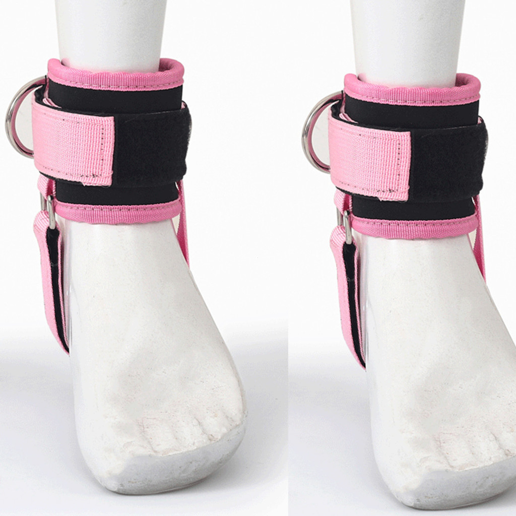 Correias De Tornozelo De Fitness Ajustáveis Acolchoadas Confortáveis Design De Anel D Adequado Para Exercícios De Isquio