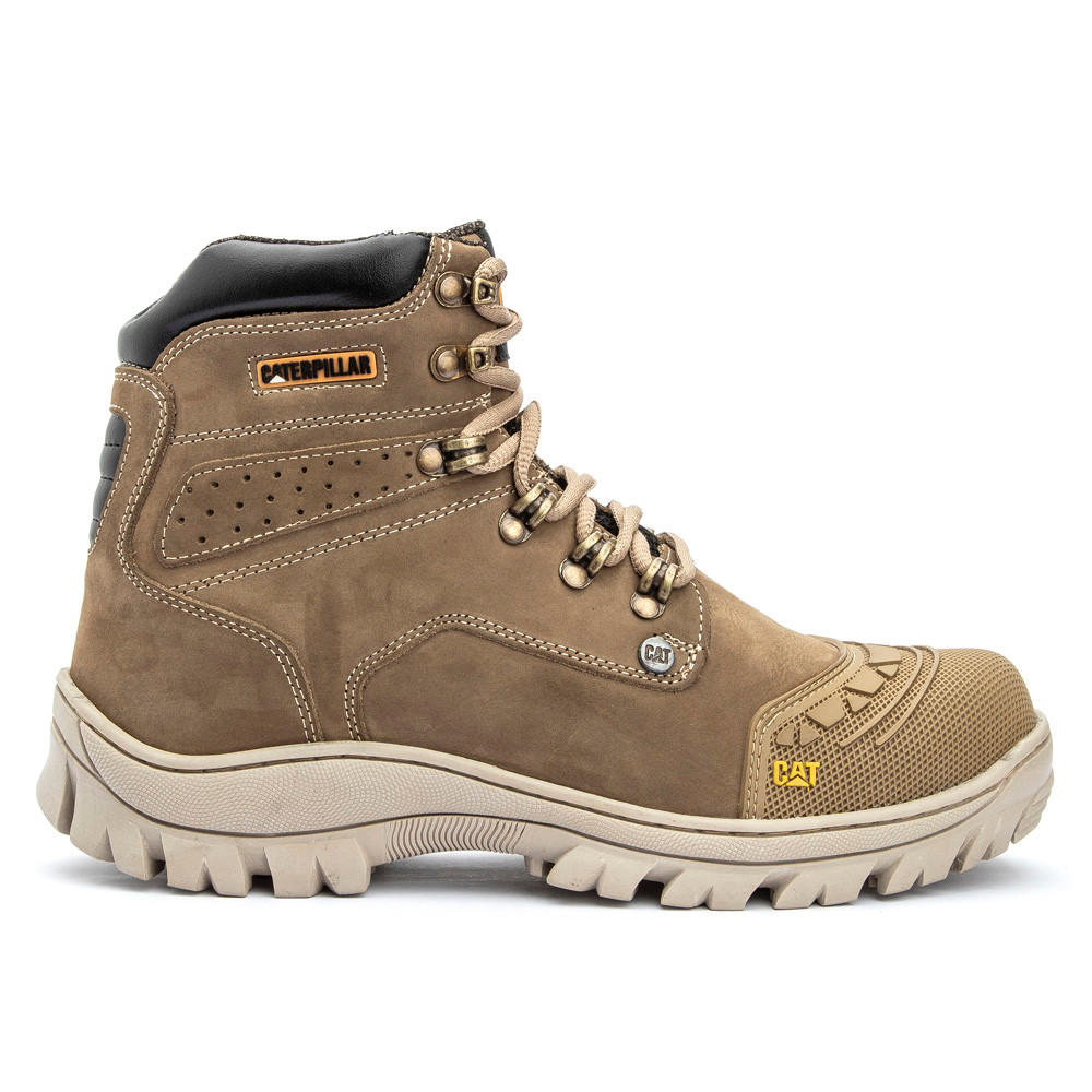 Coturno Bota Caterpillar Segurança Ref.2190 Bico Pvc Com Palmilha em Gel.