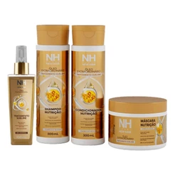 Kit Capilar NEW HAIR Óleo Extraordinário 4 Itens: Shampoo, Condicionador, Máscara e Óleo Sublime