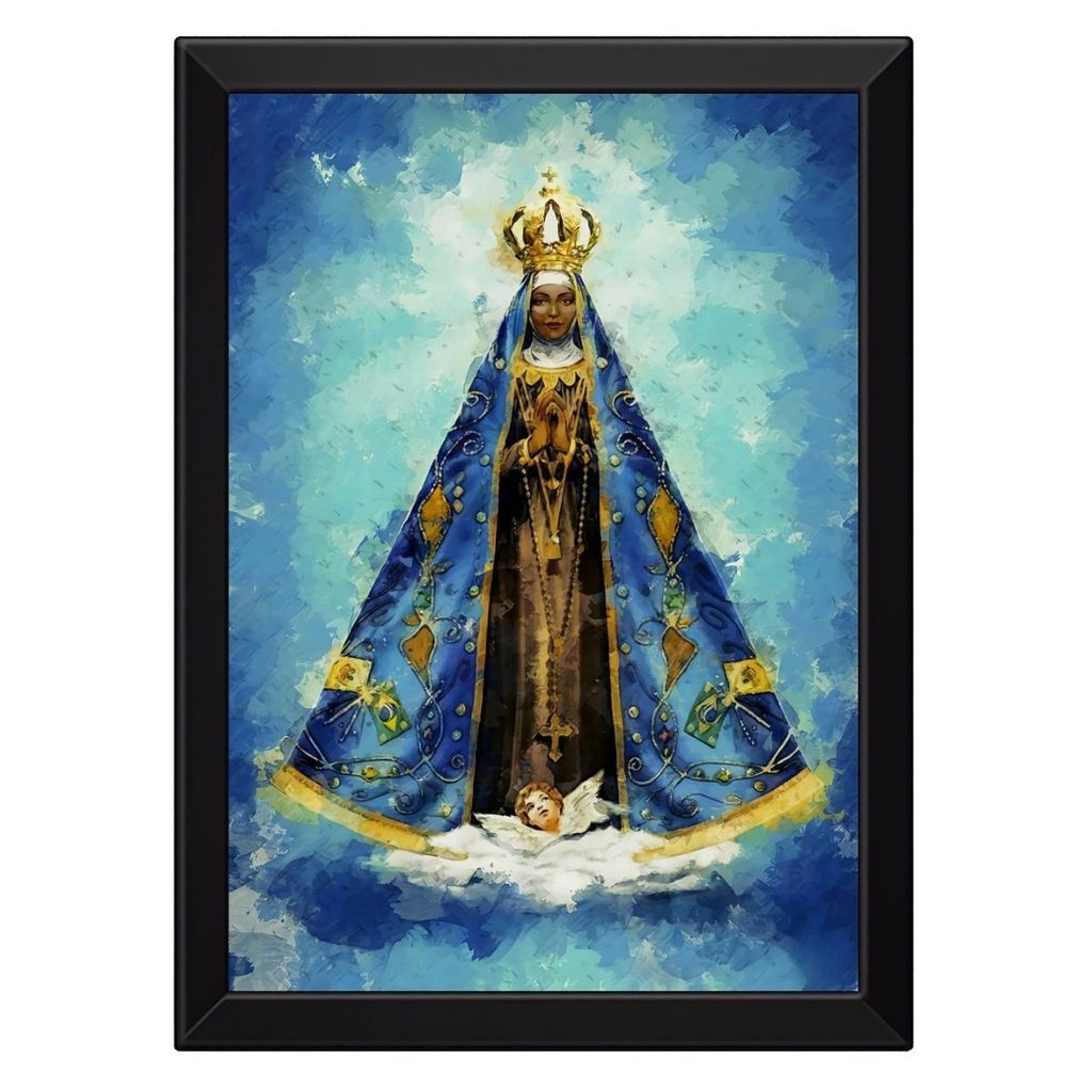 Quadro Placa Decorativa Grande Nossa Senhora Aparecida Religioso Art