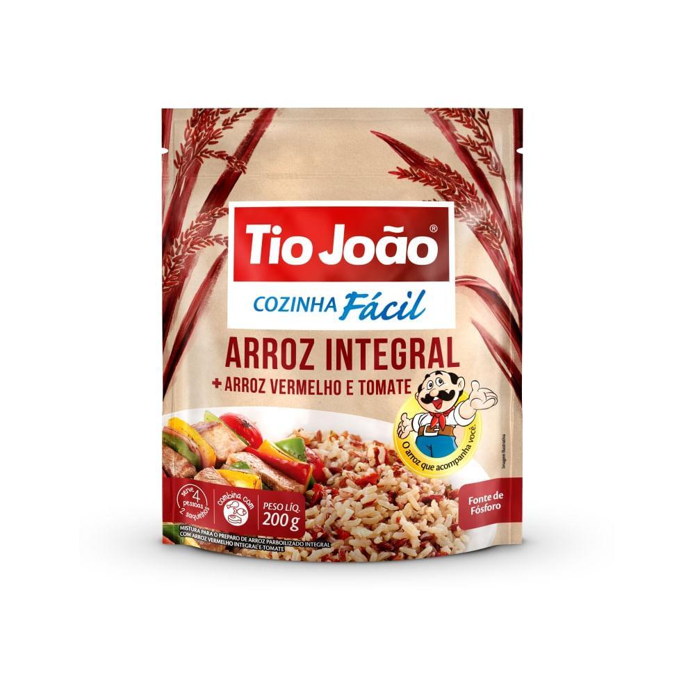 Arroz Integral + Arroz Vermelho e Tomate Tio João Cozinha Fácil 200g em Oferta na Shopee