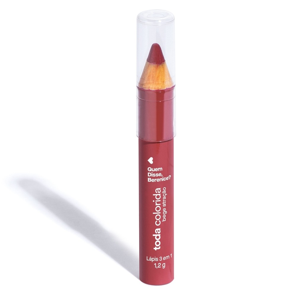 Quem Disse, Berenice? Lápis 3 Em 1 Bege Atração 1,2g em Oferta na Shopee