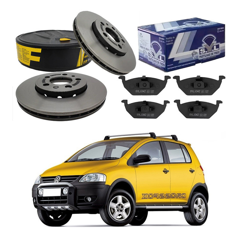 Kit Disco Pastilha Freio Dianteiro Crossfox 1.6 2006 A 2010 em Oferta na Shopee