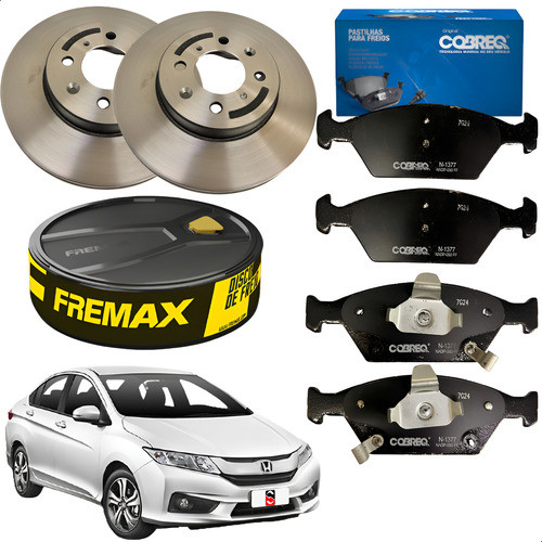 Discos E Pastilhas Honda City 2010 2011 2012 2013 2014