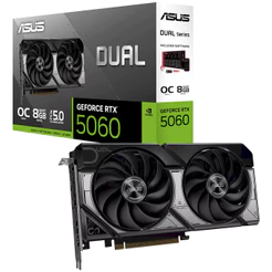 Placa de Vídeo ASUS Dual GeForce RTX 5060, 8GB, GDDR7, 128-bit, DUAL-RTX5060-O8G