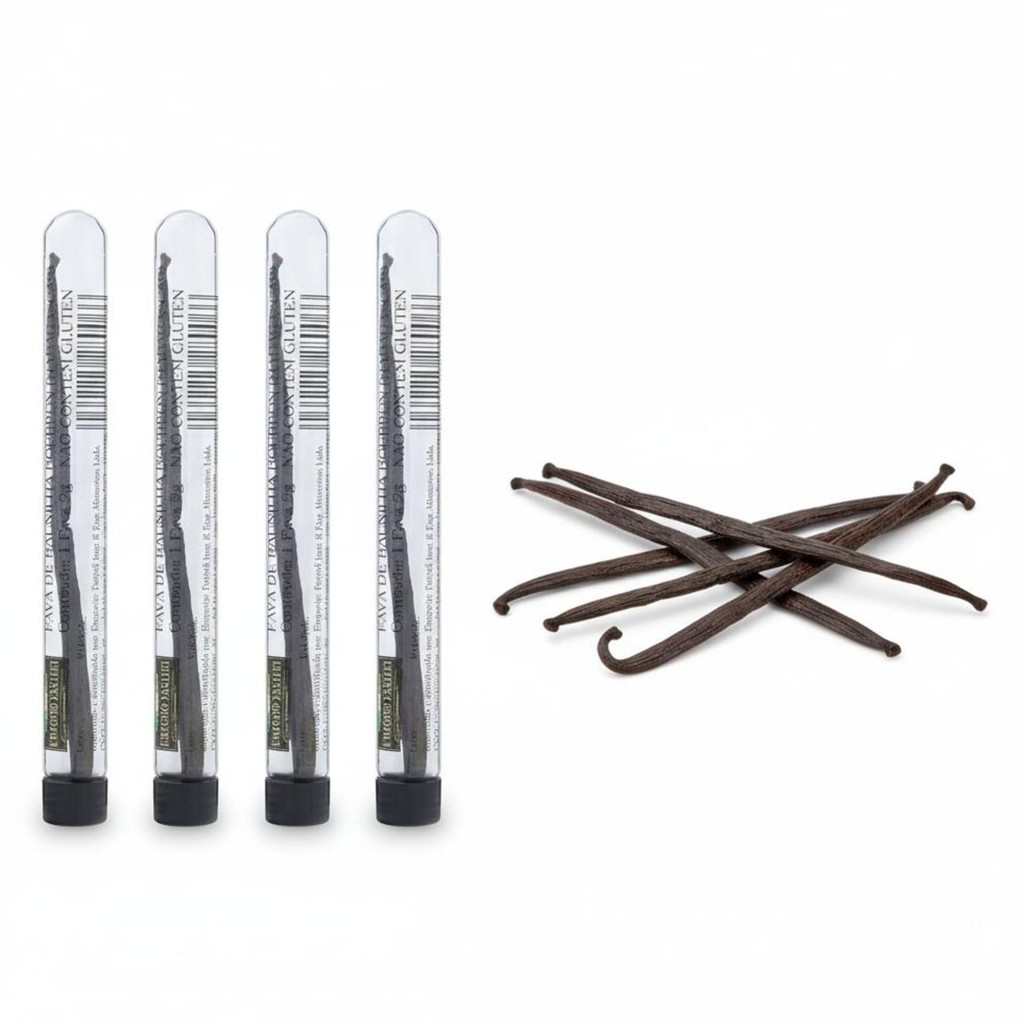 Kit c/ 4und Tubo de Fava de Baunilha Bourbon 2g (Madagascar)