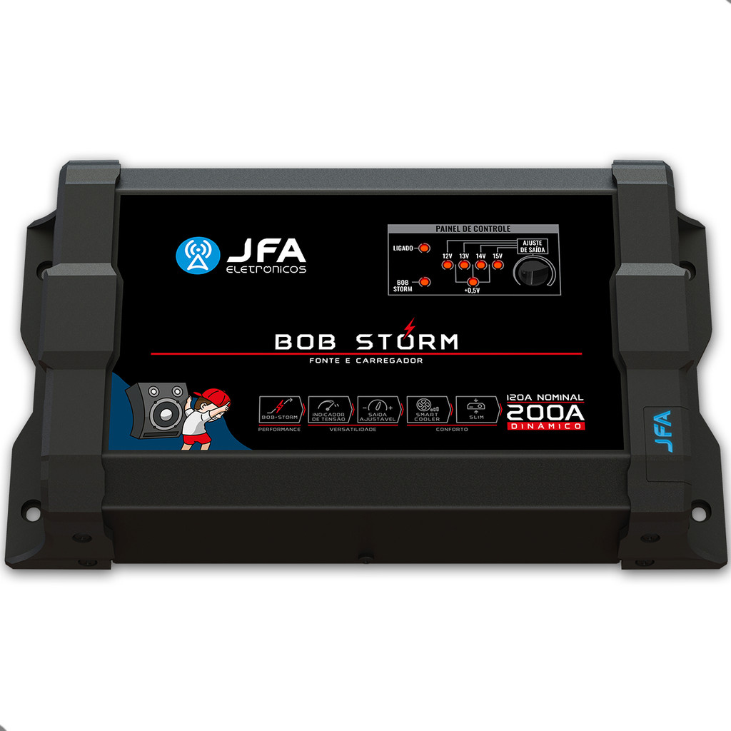 Fonte Carregador De Bateria Automotiva JFA BOB Storm 200A Bivolt Auto em Oferta na Shopee