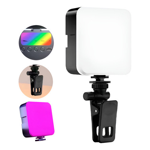 Luz Led Preenchimento Rgb Portátil Celular Câmera Universal 5.5w