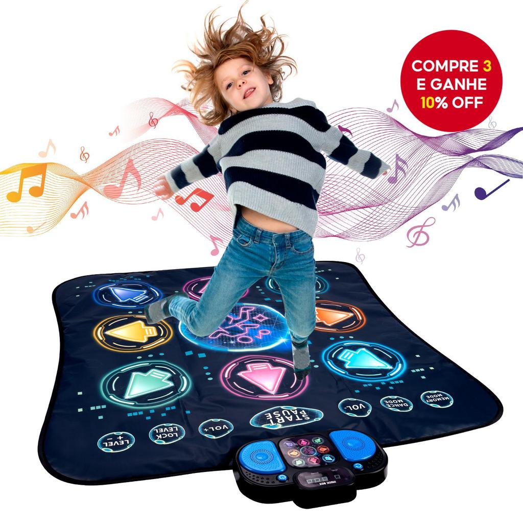 Tapete De Dança Musical Com Luzes Led Para Meninos E Meninas, Brinquedo Eletrônico Para Crianças em Oferta na Shopee