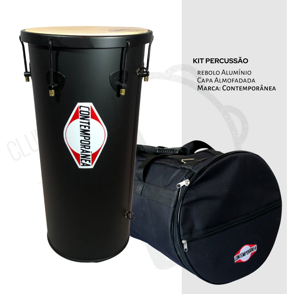 Tantan Rebolo Contemporânea Original 11"x 55cm Alumínio Preto Fosco com Capa Simples