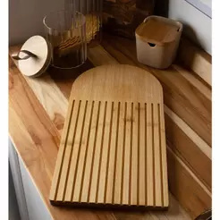 Tábua de Bambu Lavie 30cm Wolff para Corte Servir Queijos Frios Carnes Pães Petiscos Mesa Posta Cozinha Prática Elegante