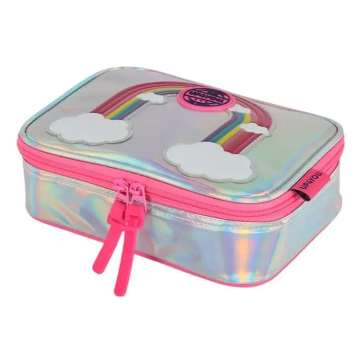 Estojo Box 100 Pens Holografico Arco Iris Up4you 41134 Cor Rosa