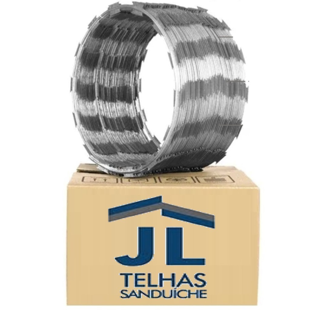 50 Metros Cerca Concertina Simples Galvanizada 30cm em Oferta na Shopee