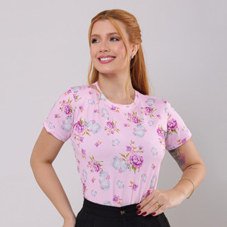 Blusa Feminina Básica de Suplex -  Estampas Variadas em Oferta na Shopee