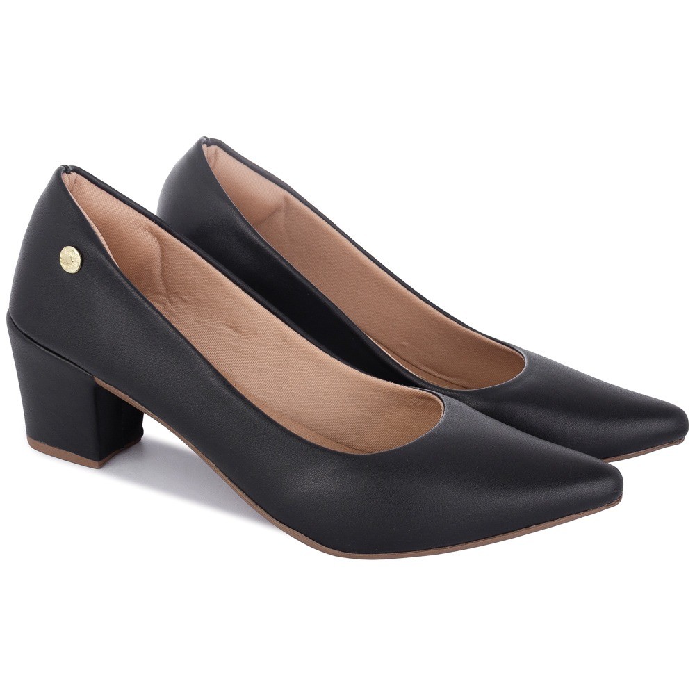 Scarpin Feminino Salto Médio Confortável Elegante Clássico para Trabalho