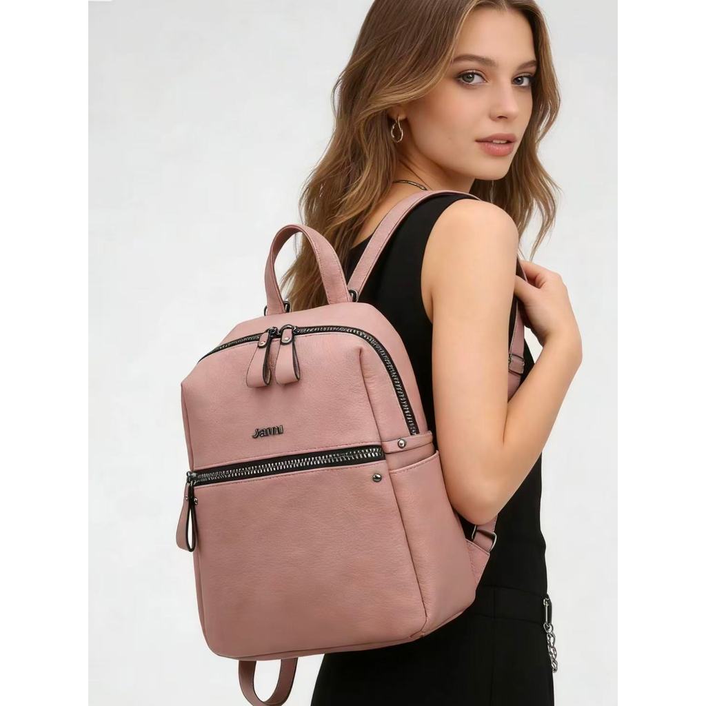 Mochila Bolsa Feminina Casual Escolar Trabalho Viagem Couro Sintéticos PU M2386 VT