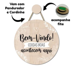 Enfeite de Porta Bem Vindo Coisas Boas Acontecem Porta Decoração de Casa
