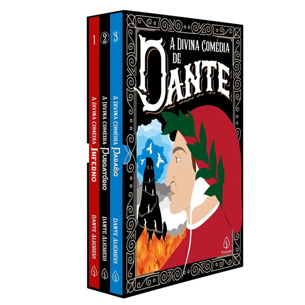 A divina comedia  - Box com 3 livros O Inferno, O Purgatório e O Paraíso