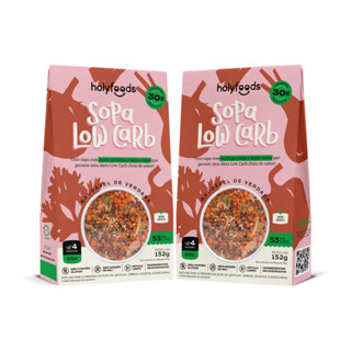 Kit HolyFoods 2x Sopa Low Carb 152g em Oferta na Shopee