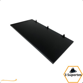1 Prateleira Preta 60X30 Com Suporte Flutuante Mdf  Organizadora Decoração Cozinha Quarto Banheiro em Oferta na Shopee