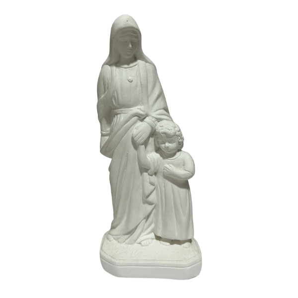 Maria Passa Na Frente 20cm em Gesso Cru em Oferta na Shopee