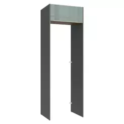 Porta-Geladeira 73 cm 1 Porta Basculante Cinza/Rustic/Cinza Lux Madesa