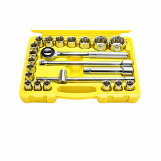 Jogo Kit Soquetes 1/2 Pol 8 a 32mm Chave Catraca Reversível 22 Peças Ferramentas Manuais com Maleta fushang em Oferta na Shopee