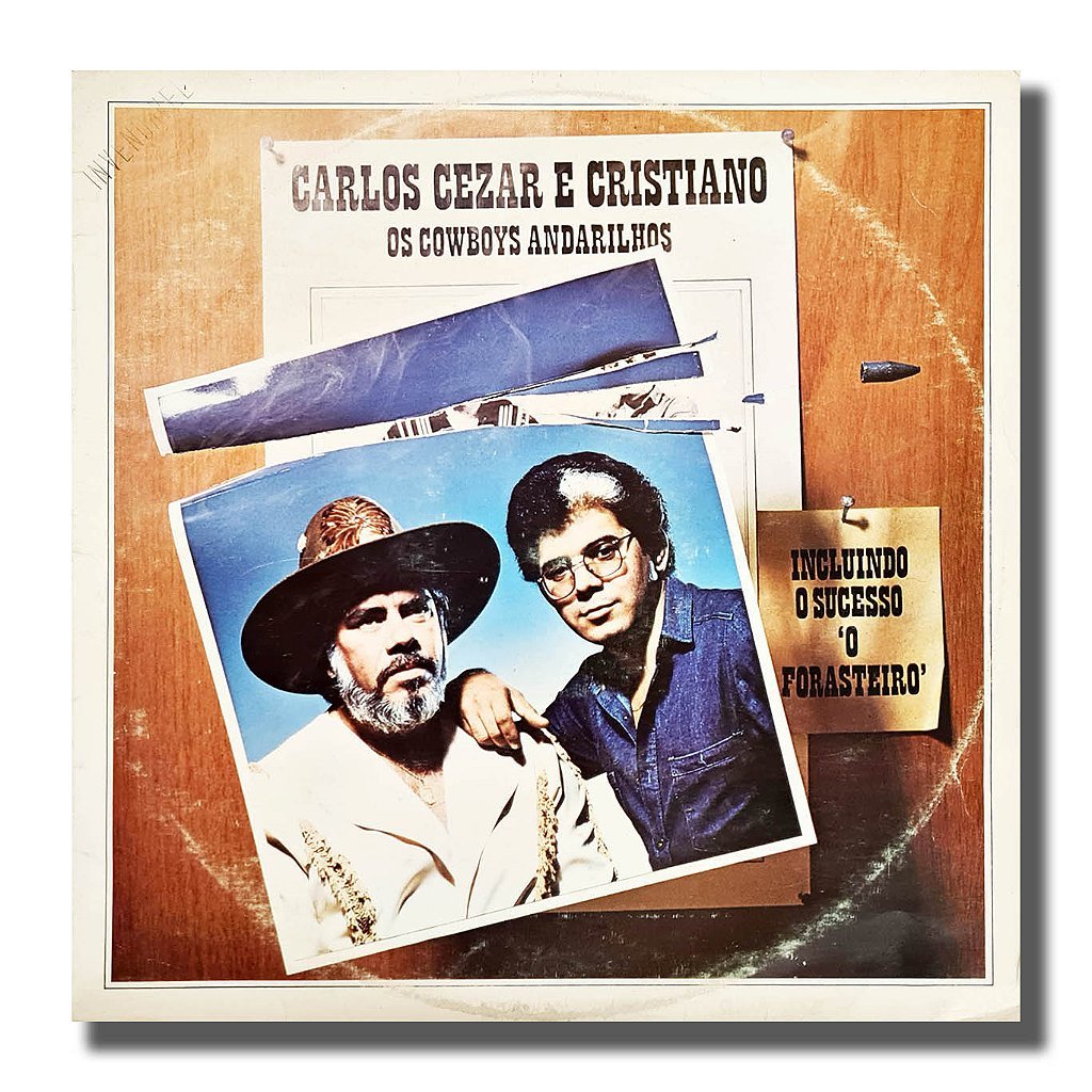 LP Carlos Cezar e Cristiano Os Cowboys Andarilhos Vinil - Hm