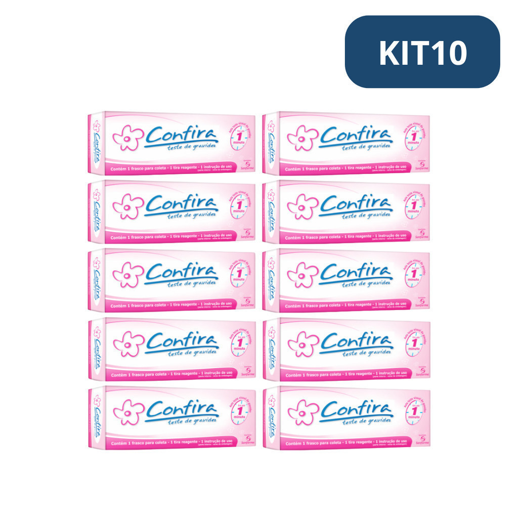Teste De Gravidez Kit com 10 Confira em tira Sanfarma em Oferta na Shopee