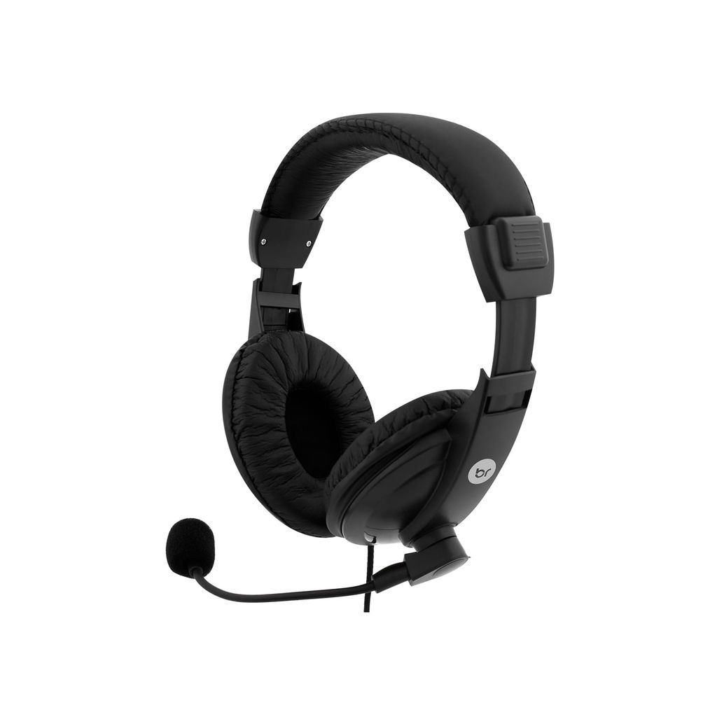 Headset Bright Office Haste Regulável e Microfone Preto Profissional 507 em Oferta na Shopee
