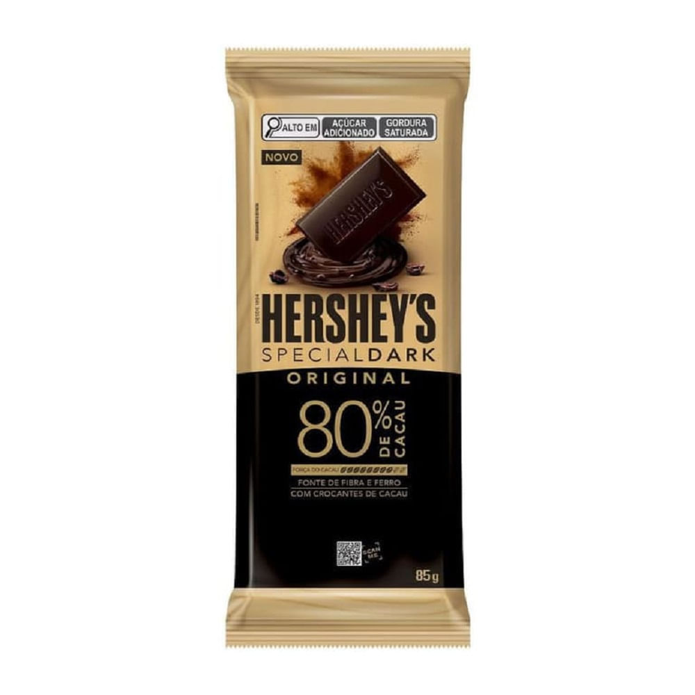 Barra de Chocolate Hershey's Special Dark 80% Cacau 85g em Oferta na Shopee