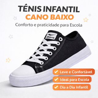 Tênis Infantil Cano Baixo Marra Confortável para Escola e Dia a Dia do 24 ao 33 Envio em 24hs Úteis em Oferta na Shopee