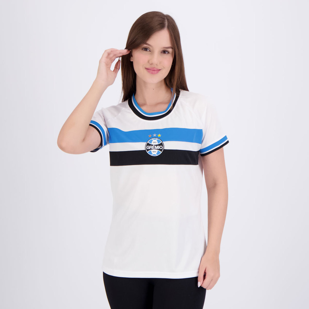 Camisa Grêmio Orion Feminina Branca em Oferta na Shopee