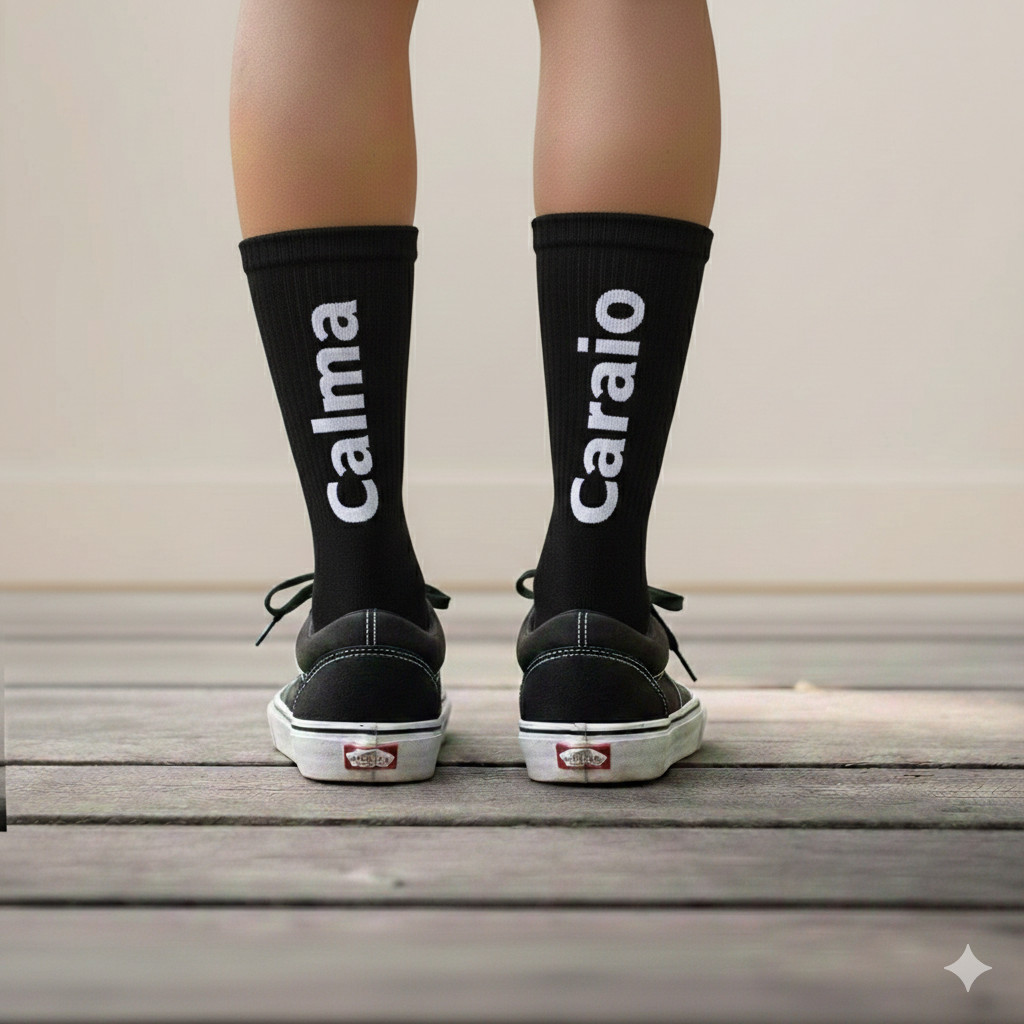 Meia Cano Alto Divertida Engraçada Com Frases Academia Crossfit Geek Criativa em Oferta na Shopee