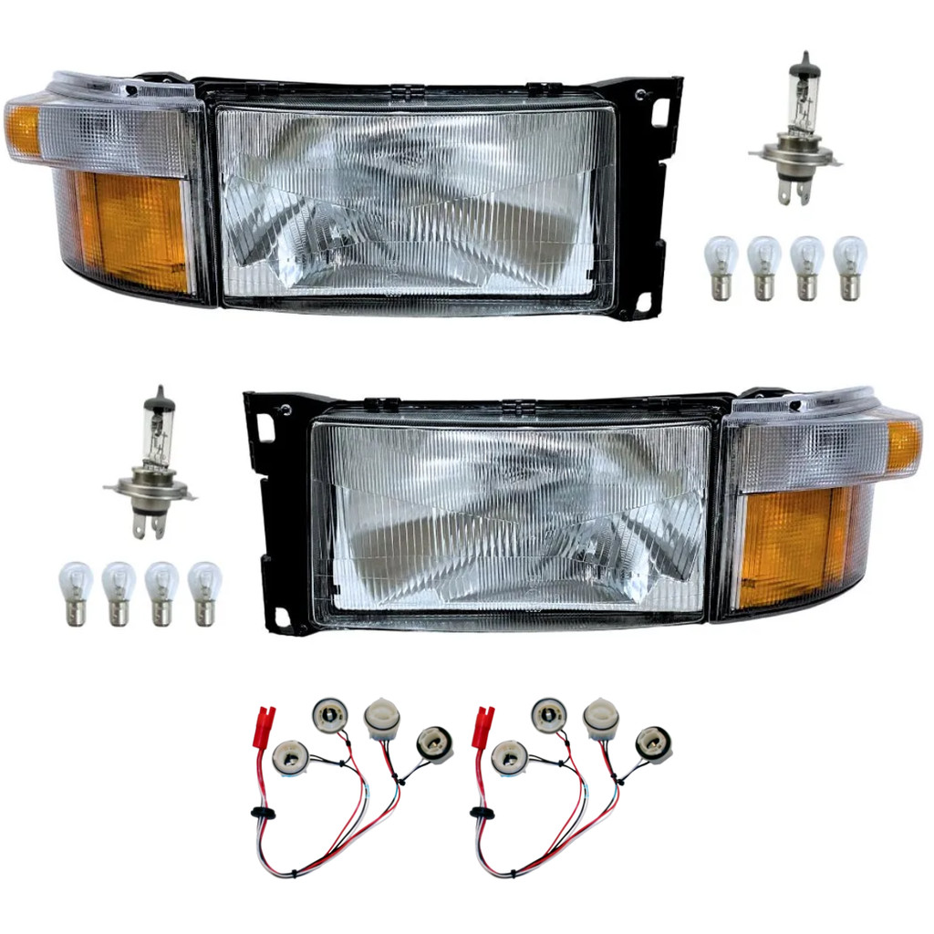 Kit Farol Dianteiro E Lanterna Pisca Seta Compatível Scania 114 124 S4 Serie 4 + Lampadas e ChicotE