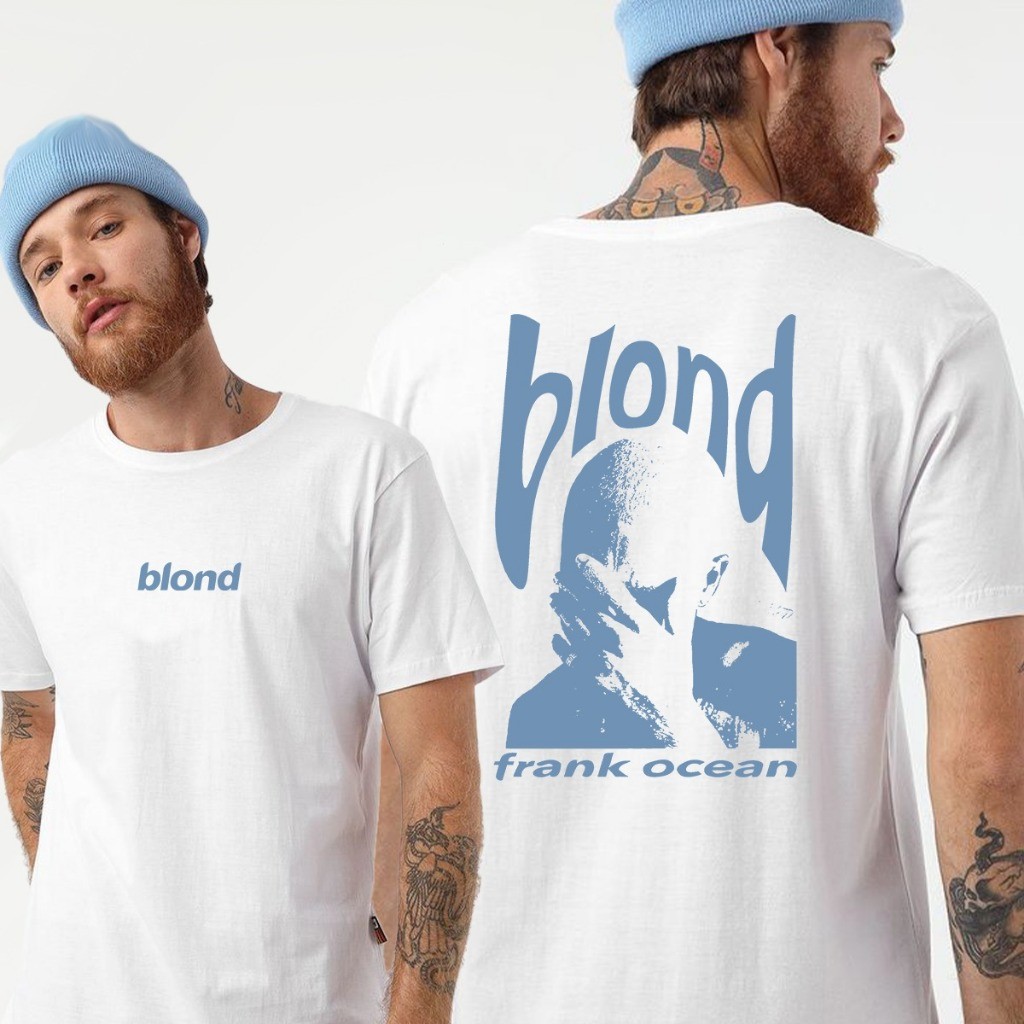 Camiseta Estampa frank ocean blond Vintage T-Shirt Camisa Confortável Tendência Unissex 100% Algodão