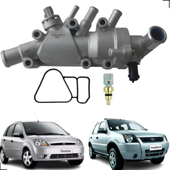 Carcaça Valvula Termostatica Fiesta Zetec Rocam Ecosport