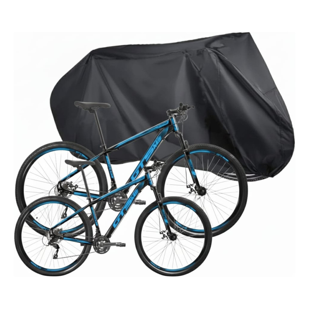 Capa para Bicicleta Impermeável Forrada Proteção Sol Chuva Aro 24 26 29 Preta