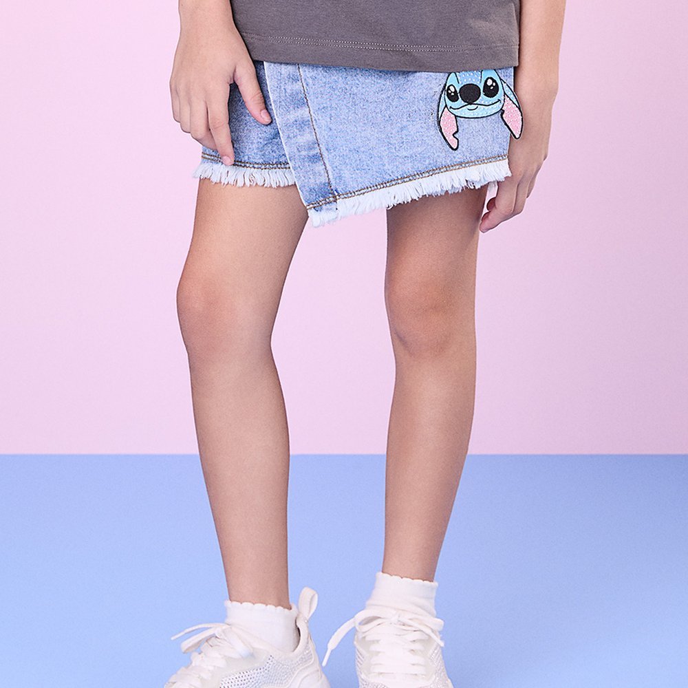 Short Saia Jeans do Stitch