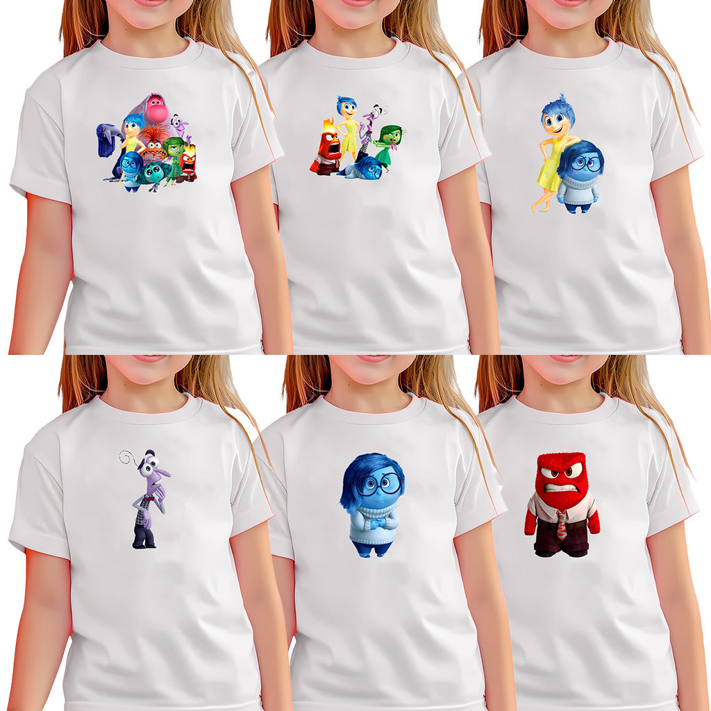 Camiseta Infantil Divertidamente 100% Algodão Estampas Variadas