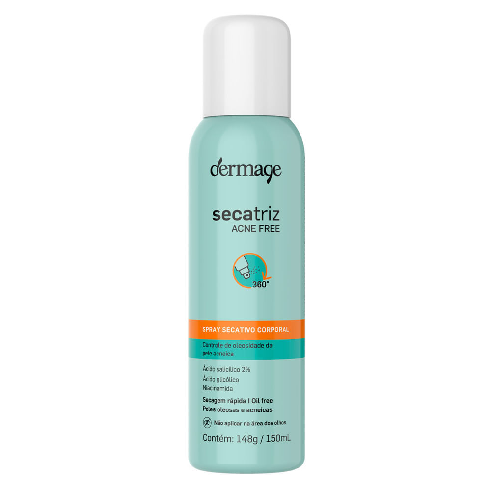 Secatriz Acne Free Dermage Spray Secativo Corporal 150ml em Oferta na Shopee