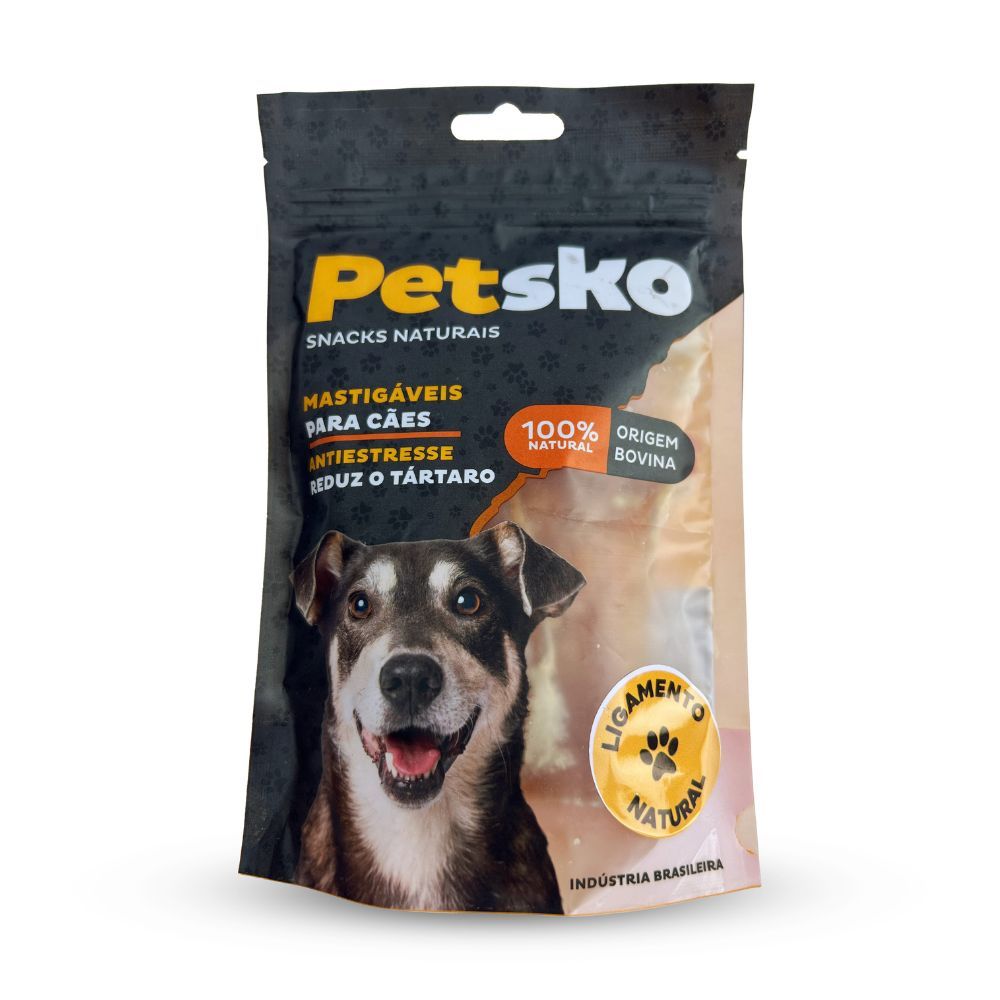 Petiscos Mastigáveis para Cães Petsko Ligamento Bovino Desidratado com 3 Unidades em Oferta na Shopee