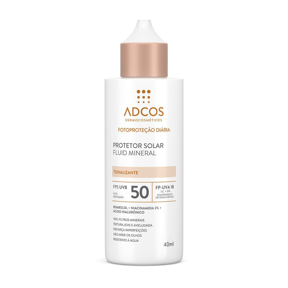 Protetor Solar Adcos Fotoproteção Diária Tonalizante FPS UVB 50 com 40ml