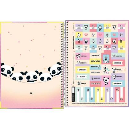 Caderno Universitário 16 Matérias Lovely Friend Panda Tilibra 0970