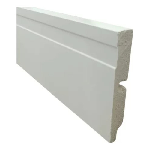 Rodapé Poliestireno 457 Branco Acetinado 2,40m Santa Luzia Branco