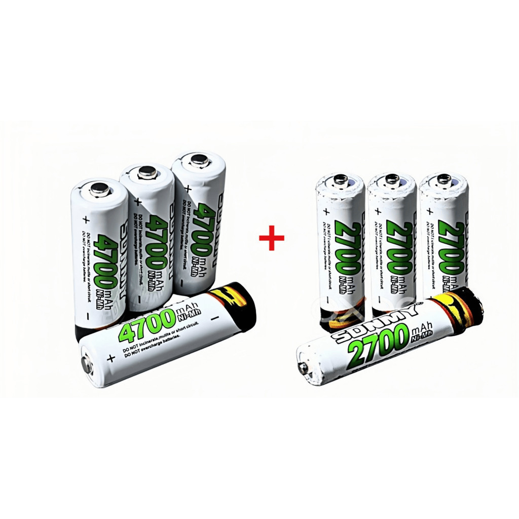 Kit 8 Unidade Pilha Recarregável Maxday  (AA+AAA) em Oferta na Shopee