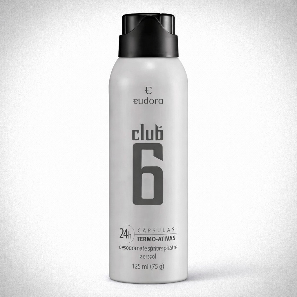 Desodorante Antitranspirante Aerosol Club 6 - Eudora 75g